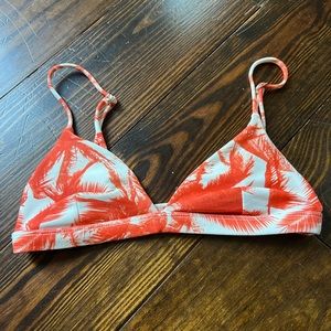 Mikoh palm leaf top in orange. Size XS